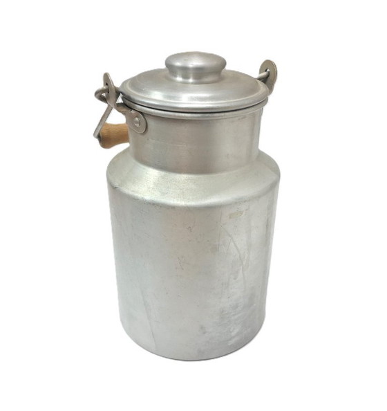 Image 1 of Bidone del latte in alluminio d'epoca, bollitore, pentola