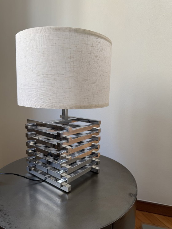 PAIR of TABLE LAMPS, Romeo Rega, Italy, 1970s. – Metal (photo 4 of 5)