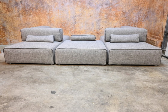 Image 1 of Sofá esquinero de tela gris Leolux Ponton Next design elements