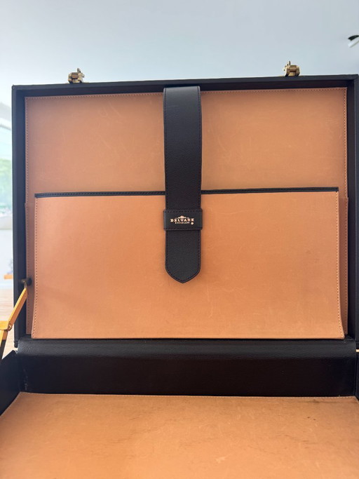 Porte-documents DELVAUX en cuir marron foncé – overige tassen, Calfskin (photo 2 of 8)
