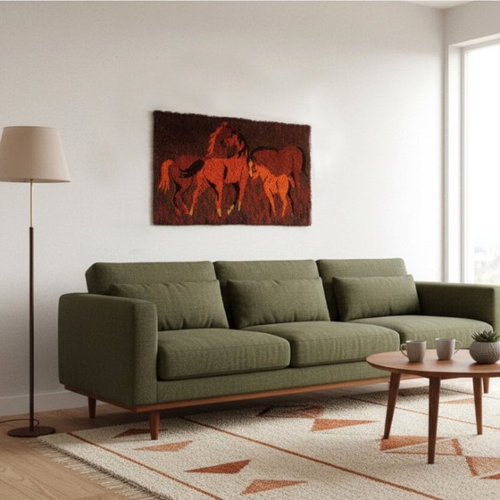 Image 1 of RYA rug and wall hanging from the 70s with horses