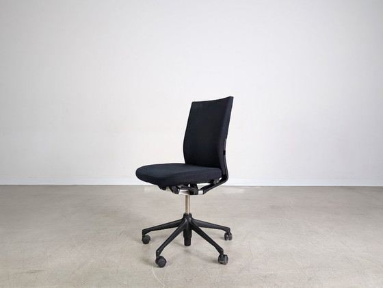 Image 1 of 16x Sedia da ufficio originale Vitra T-Chair sedia di design nera sedia direzionale