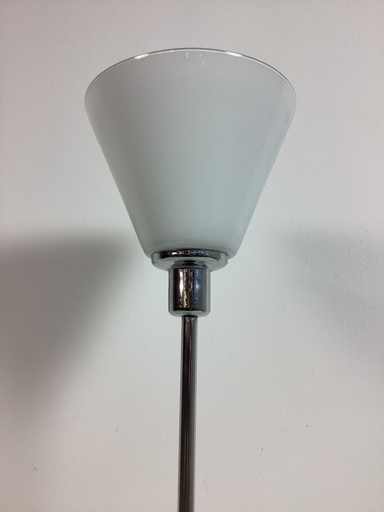 Image 1 of Lampada postmoderna vintage in stile art déco in vetro e marmo