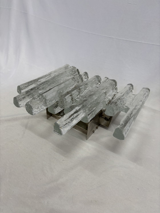Vintage J.T. Kalmar Wall Lamp Ice Glass 1960s/1970s – J.T. Kalmar Franken, Wall lights (photo 7 of 10)