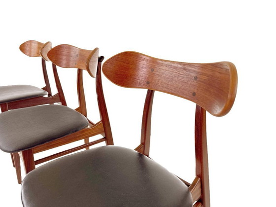 Image 1 of Louis van Teeffelen ‘Kastrup’ eetkamerstoelen voor Wébé – set van 4