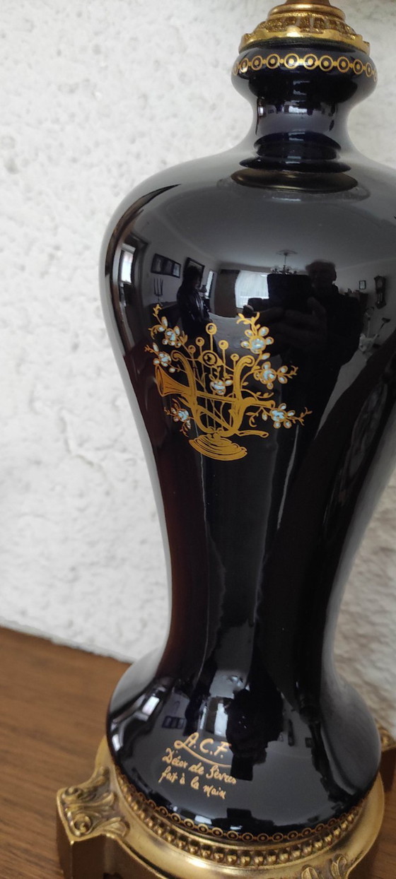 Image 1 of Conjunto Decor de Sèvres: reloj, lámpara y joyero