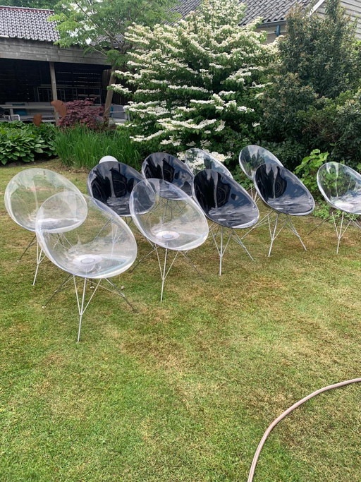10 Phillips Starck Kartell Eros (Eetkamer) kuipstoelen