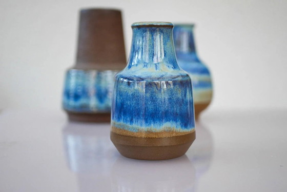 Image 1 of Mid-century modern art pottery vases by Michael Andersen, 1960s, set of 4