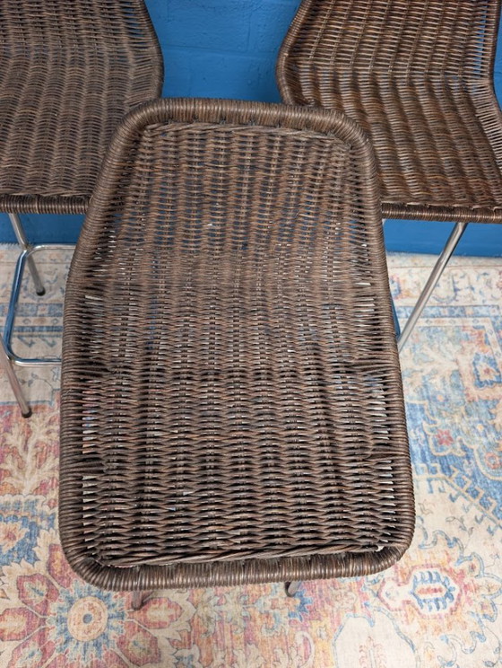 Vintage Barkruk, Dirk Van Sliedregt Voor Rohé Noordwolde, Jaren 60 – Barkrukken, Rattan (photo 18 of 20)