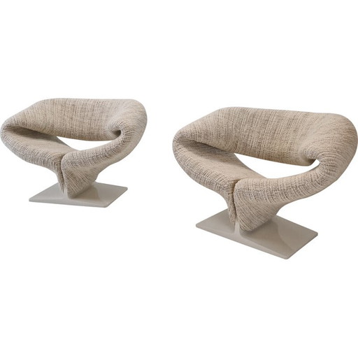 Paire de fauteuils vintage en ruban par Pierre Paulin pour Artifort, 1960s