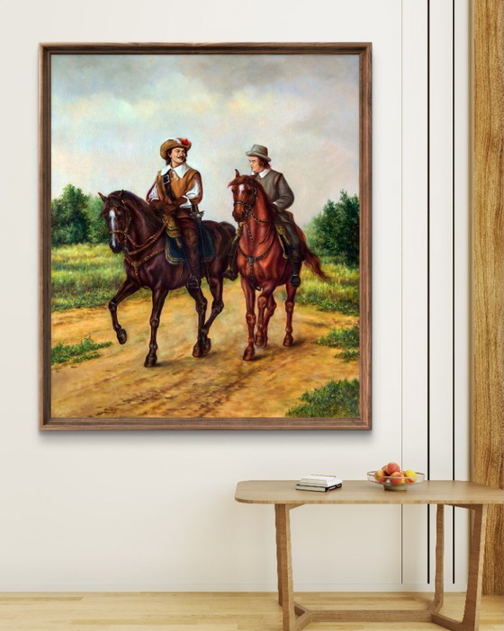 Original Oil Painting Provincial Air - Based on A. Dumas's "The Three Musketeers" – Paintings & Drawings (photo 3 of 7)