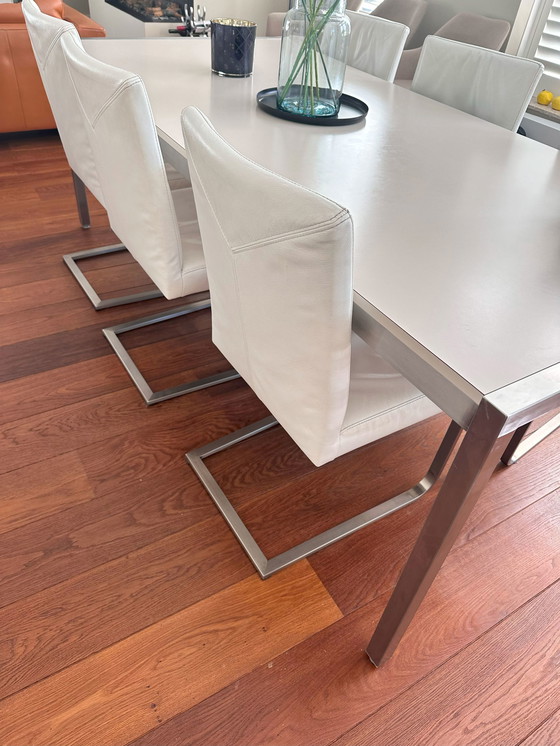 Image 1 of Design dining table with 6 chairs