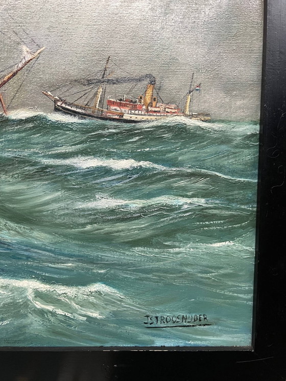 "Seascape". Oil on canvas. – Paintings & Drawings (photo 4 of 6)