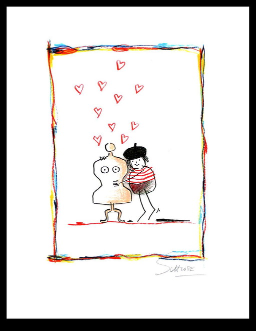 Schlote, Wilhelm - I love you! - Giclee signed by hand