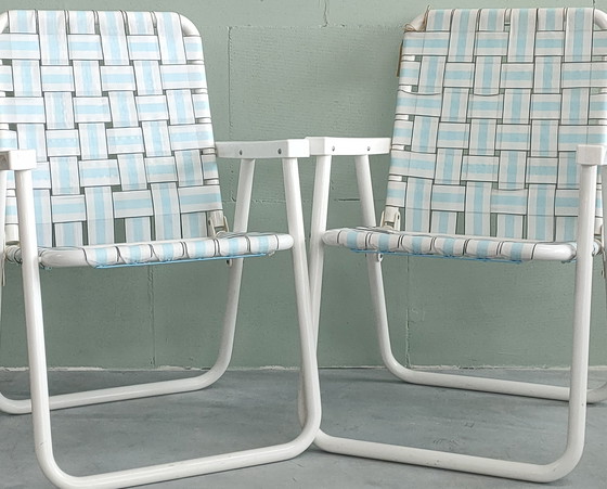 Image 1 of Chaises de plage américaines vintage style années 60