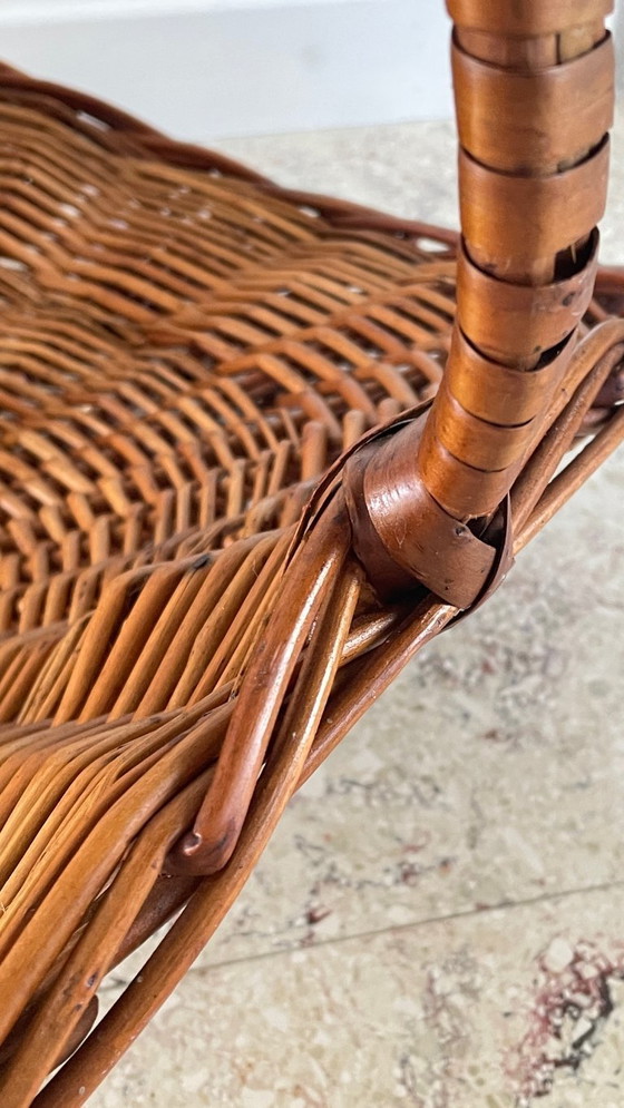 Image 1 of Vintage Rattan Log Basket