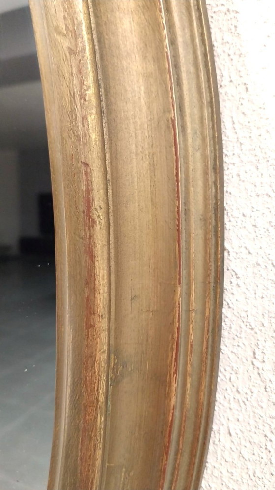 Image 1 of Vintage Oval Gold Mirror 80 cm – Wide Elegant Frame