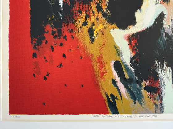 Mattie Schilders - Rochers Jaunes, Comme Nuages Autour D'un Sommet, Sérigraphie – Objets d'art, Glass, Paper (photo 5 of 15)