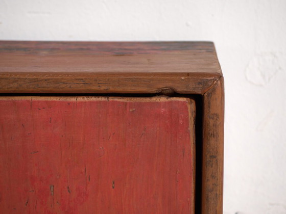 Antiker rot lackierter Unterschrank aus Ulmenholz – China, circa 1900 – Sideboard, Iron (photo 40 of 40)