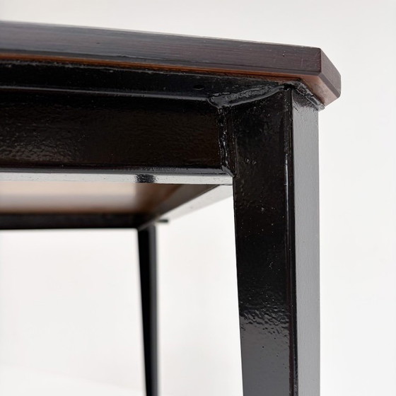 Midcentury Dining table by Wim Rietveld for Ahrend De Cirkel, 1960s – Metal, Wood (photo 13 of 14)