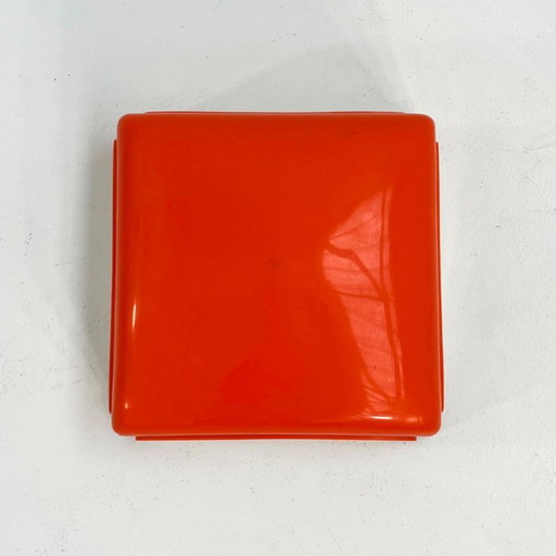 Orange Cnosso Wall Lamp by Angelo Mangiarotti for Artemide, 1960s