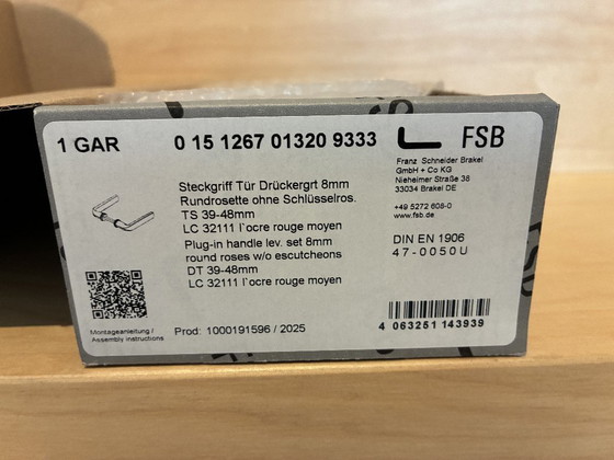FSB Le Corbusier Set maniglie per porta 3x, rosa cipria LC 32111, Oggetti decorativi, Metallo (foto 3 di 9)