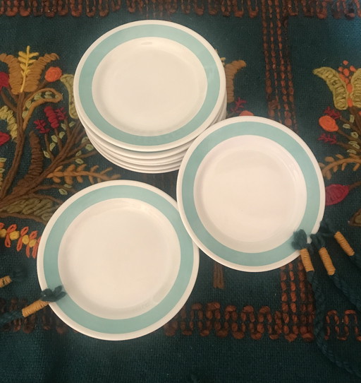 Set of 8 Oxford dessert plates