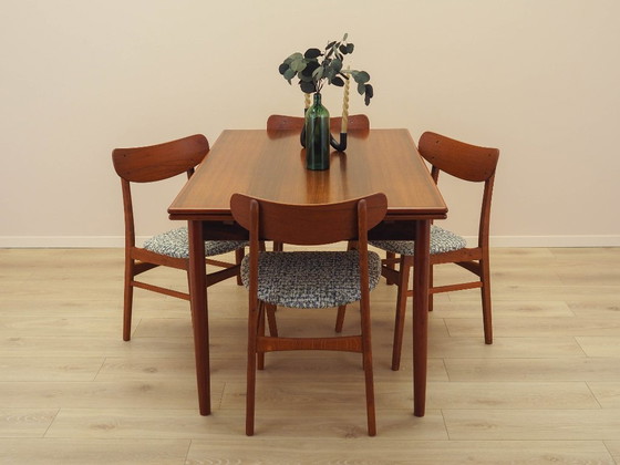 Image 1 of Set of four teak chairs, Danish design, 1970s, made in Denmark