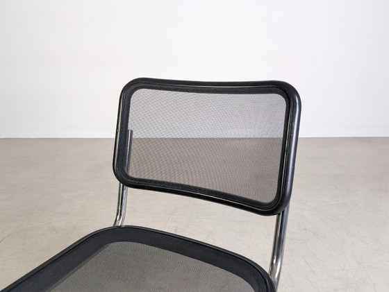 Image 1 of Originele set van 4 Thonet stoelen S32N mesh design cantilever