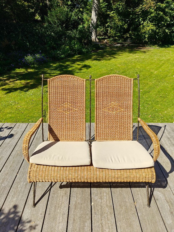 Elegante Rattan-Gartenmöbel – Garten-Sets, Marble, Metal (photo 5 of 7)