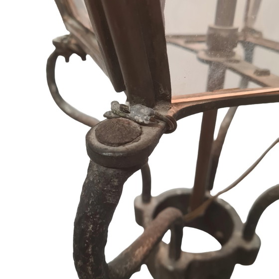 Image 1 of Ancienne lanterne anglaise en cuivre Foster & Pullen, vers 1900