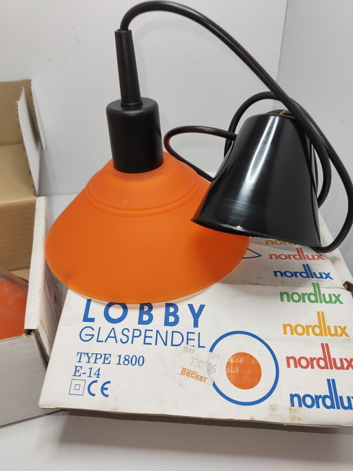 Set Nordlux Lobby Glaspendelleuchte Typ 1800 Orange Hängelampen – hanglampen, Plastic (photo 2 of 9)
