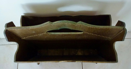 Image 1 of Vintage Florentine newspaper rack from Italy from the 1960s.