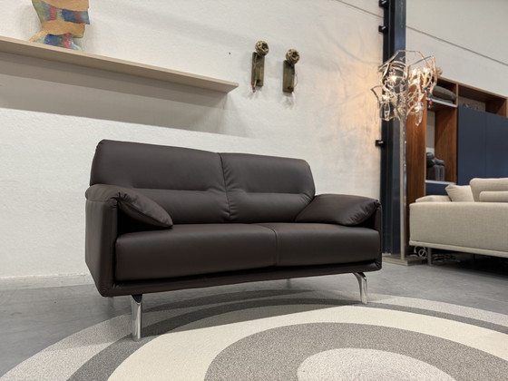 Image 1 of 2 Leolux Bora Balanza Sofa 2.5 & 2 Seater Wapiti Brown Leather