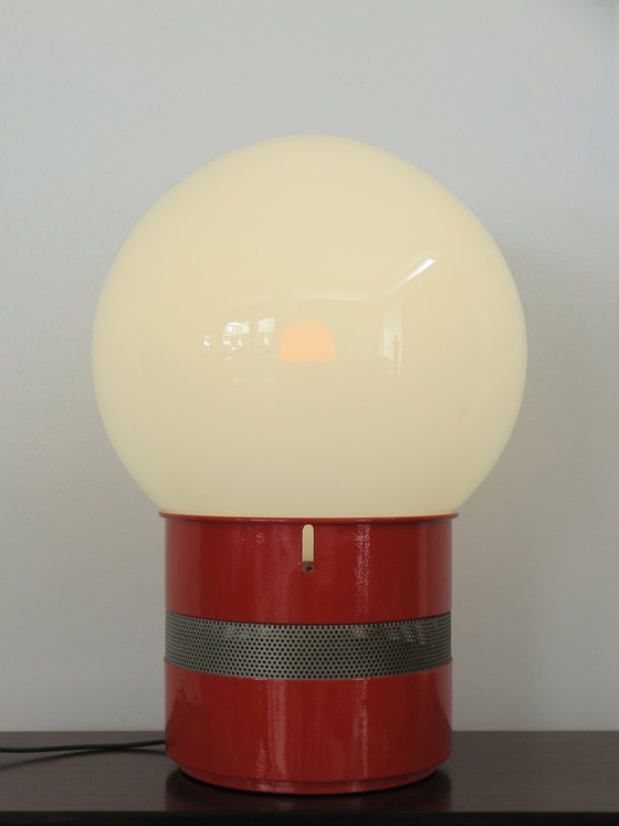 Mezzo Oracle Table lamp by Gae Aulenti for Artemide, Italy, 1969, Red (photo 3 of 14)