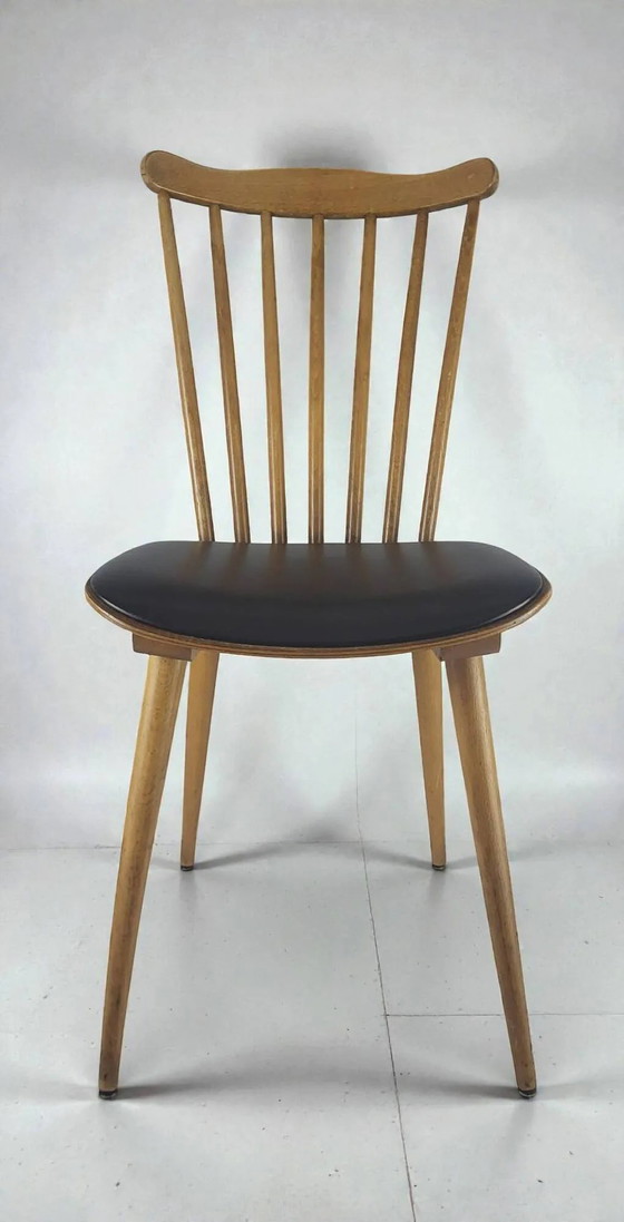 Menuet Stuhl von Baumann, 1960 – Esszimmerstühle, Wood, Skai (photo 3 of 8)