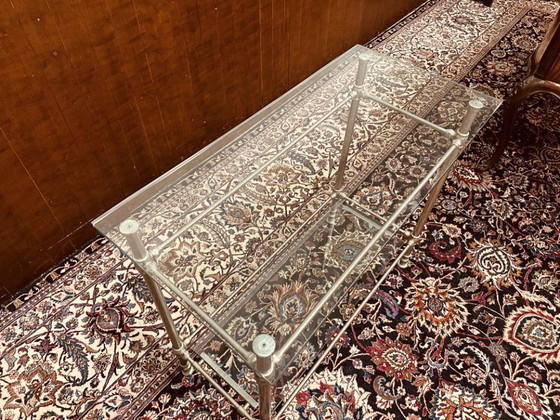 Eichholtz Regency Table d'appoint – Tables d'appoint, Verre, Métal (photo 8 of 11)