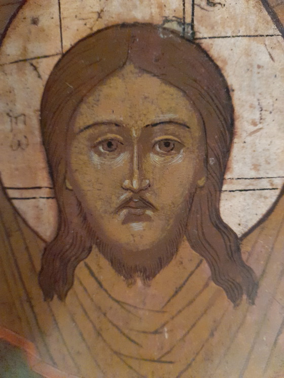 Image 1 of Icona Russa Antica Volto di Cristo "Mandylion"