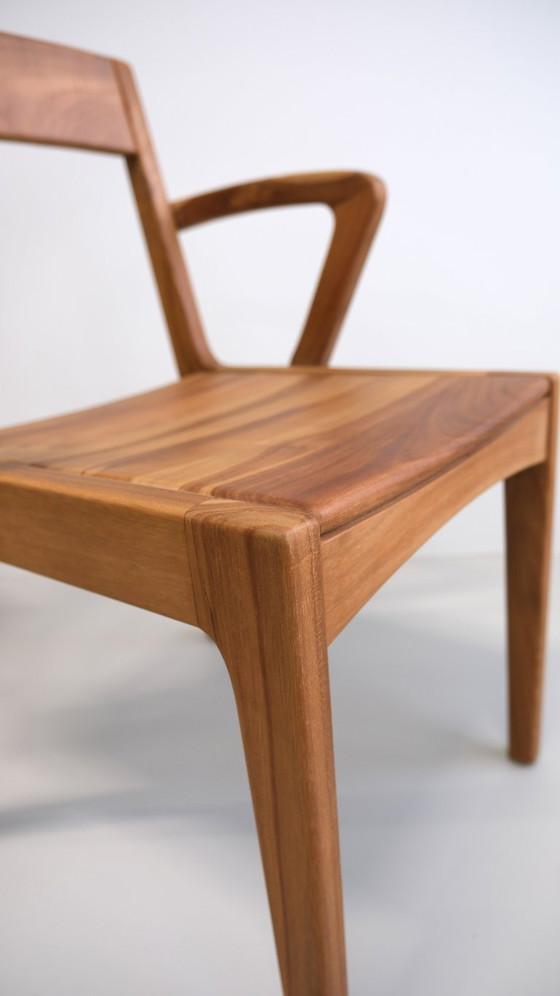 Image 1 of Set of 6 - Handmade Dining Chairs – Stackable in pairs