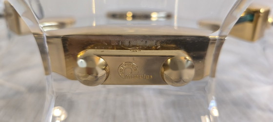 Tavolino da Caffè Lucite & Ottone – Stile Hollywood Regency DLG Charles Hollis Jones – Curvasa Muebles (photo 18 of 18)