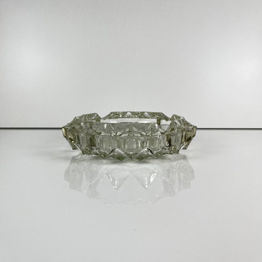 Grand cendrier en cristal taillé, 1960, France