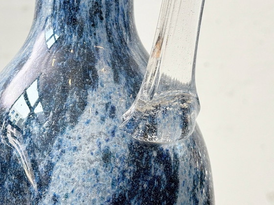 Image 1 of Sarner Glas Efeso vase with handle, studio glass with Murano influence, 1960s