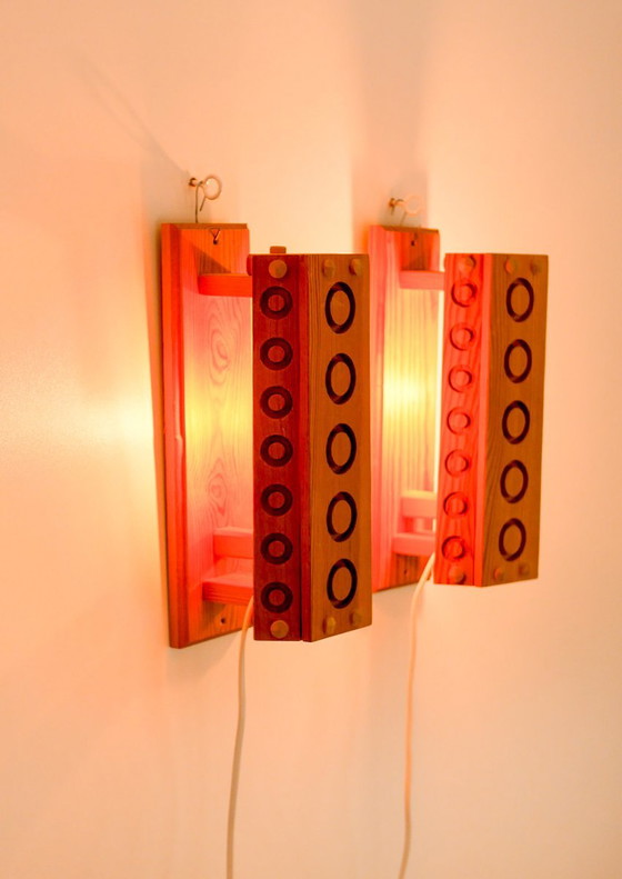 Mid-Century Modern Pine Wall Sconces from Vemdalia, Sweden, 1975, Set of 2 – Wall lights, Mid Century Modern (photo 8 of 13)