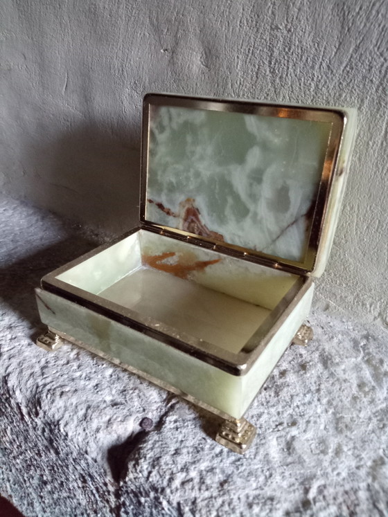 Boîte À Bijoux En Onyx Années 60 Italie Vintage – Objets déco, Stone (photo 9 of 11)
