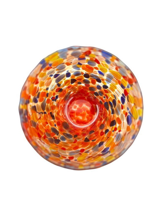 Image 1 of Set di 6 bicchieri in vetro soffiato veneziano con murrine Effetre Murano fuse nel vetro, hand made in italy.
