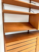 Mobile a parete vintage Royal System in teak di Poul Cadovius, design danese, modernismo di metà secolo, anni '60.