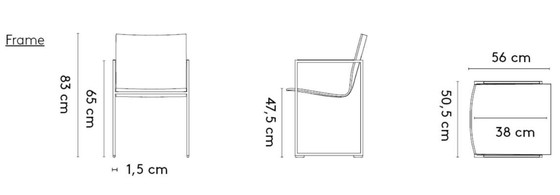 Image 1 of 6x zwart leren Arco Frame stoelen