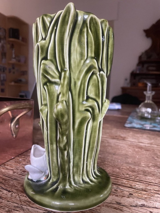 Image 1 of Vintage SylvaC Swan & Bulrush Vase - Model 4375 - Made in England