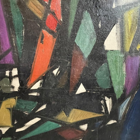 Ferdinand Vonck, Composition abstraite, Huile sur toile, Années 1950 – Peintures et dessins (photo 5 of 15)