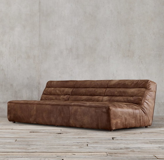 RH 7' Chelsea Divano in Pelle Marrone Condizioni Perfette, Restoration Hardware, Divani 3 posti, Tessile (foto 2 di 6)
